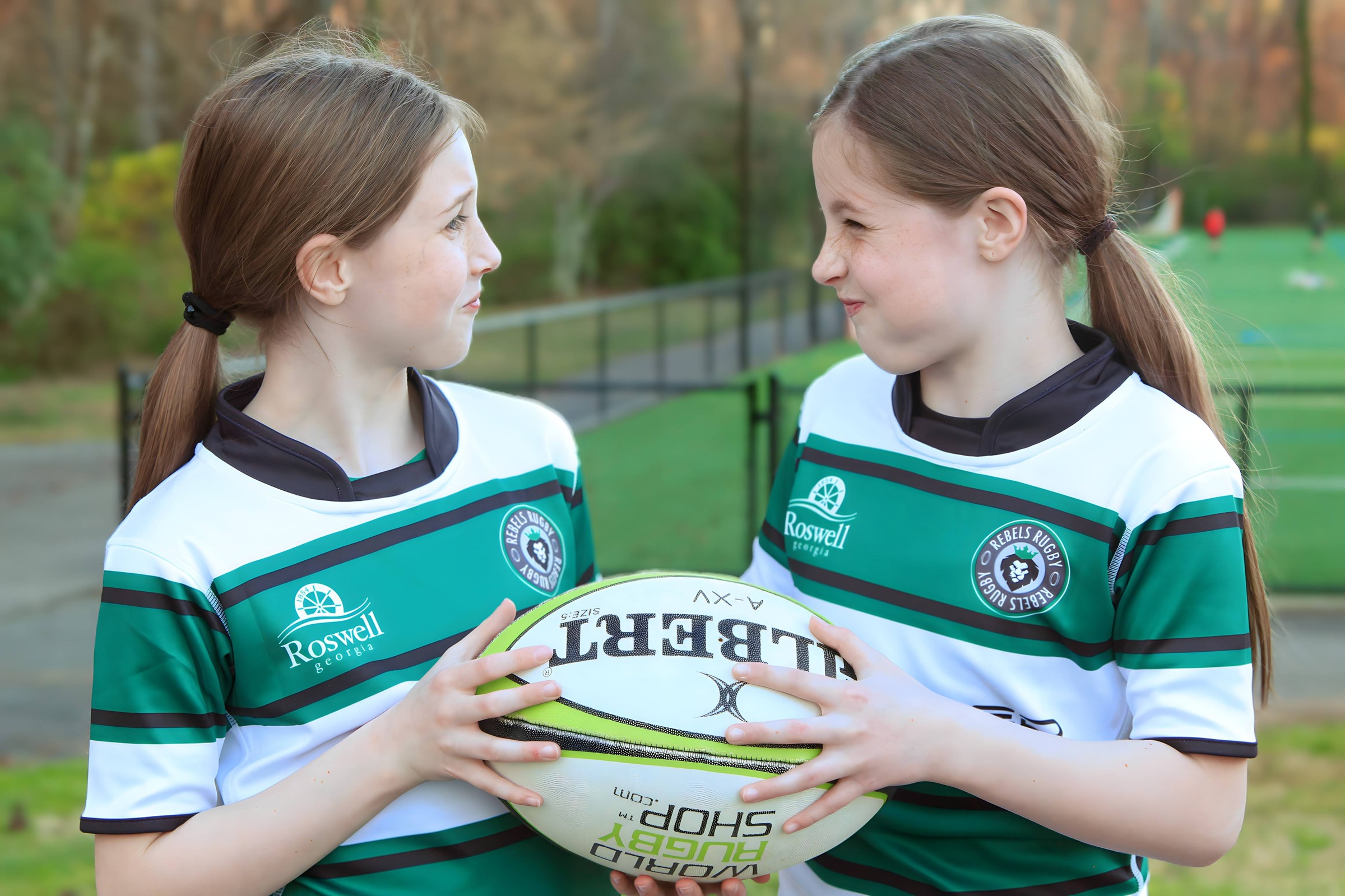 Rebels Rugby youth players at Roswell Area Park