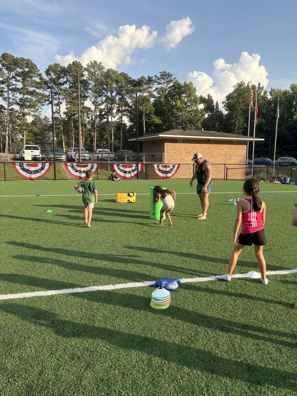Campers running a drill at Summer Camp